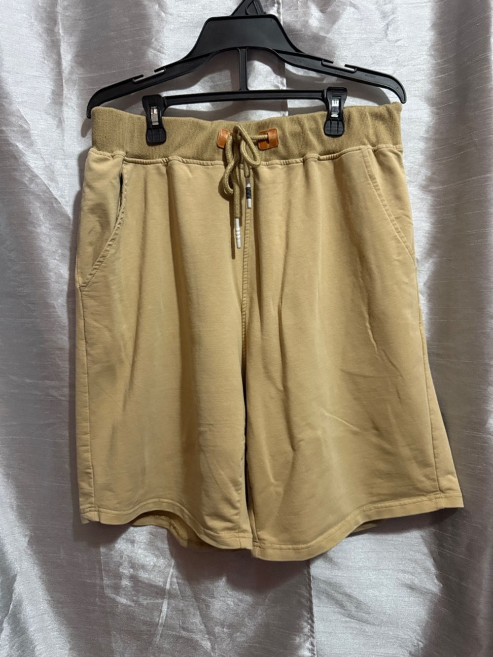 Men’s Athletic Drawstring Shorts in Tan